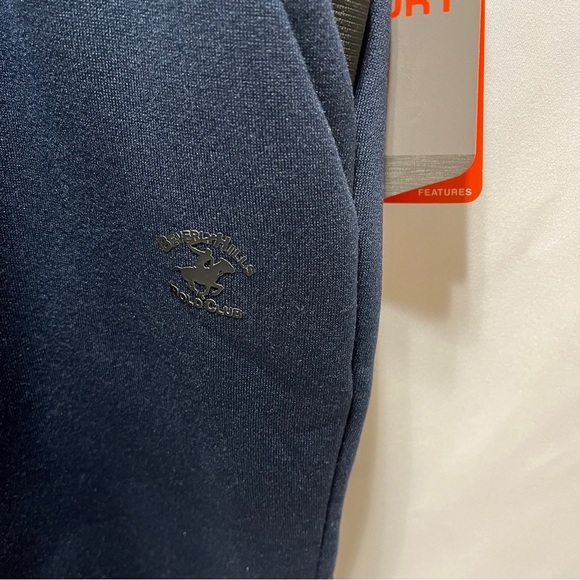 BEVERLY HILLS POLO CLUB Mens Performance Sport Joggers Dark Navy Size Medium - Picture 5 of 14